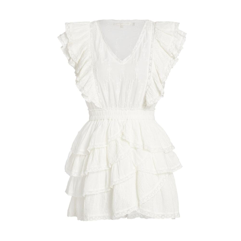 Loveshackfancy Corelli Ruffled Cotton Mini Dress … - image 1